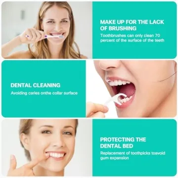 COCOBURI 50 Count Individually Wrapped Dental Floss Picks