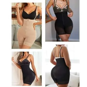 FeelinGirl Shapewear for Women Seamless Firm Triple Control Shapewear Plus Size Tummy Control Body Shaper Skin L