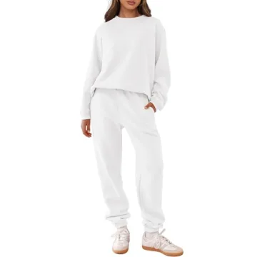 ANRABESS Women's Oversized Two Piece Lounge Sweatsuit Set for Cozy Fashion