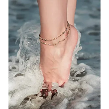 Elegant 18K Gold Plated Multi-Color Crystal Anklet