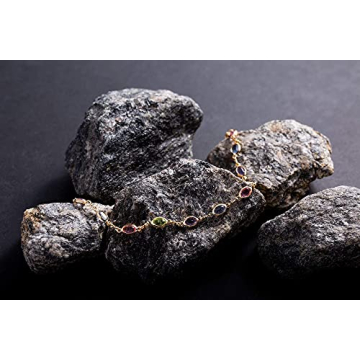 Elegant 18K Gold Plated Multi-Color Crystal Anklet