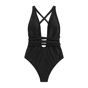 Chic Criss Cross Tie Knot Monokini Comfortable Swimwear