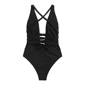Chic Criss Cross Tie Knot Monokini Comfortable Swimwear