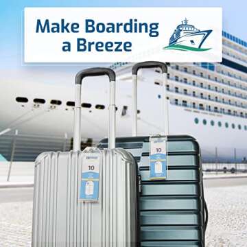 Highwind Cruise Luggage Tag Holder for Suitcases - Compatible with Celebrity 2025 Royal Caribbean Lu...
