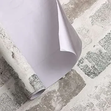 Guvana 17.3"×118" Brick Peel and Stick Wallpaper Brick Wallpaper Grey Brown 3D Brick Self Adhesive Wallpaper Removable Contact Paper Brick Textured Vintage Wallpaper Decorative Wall Classroom Covering