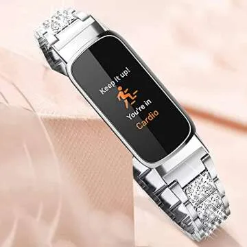 Adjustable Stainless Steel Fitbit Luxe Bands for Women