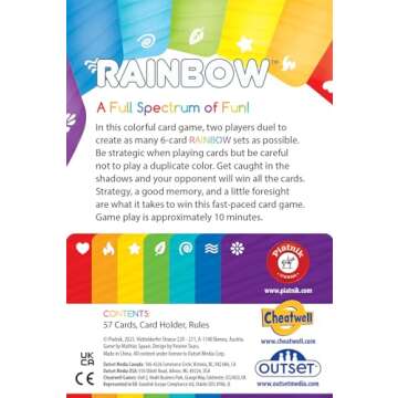Outset Media Rainbow 6-Card Sets Strategic Game