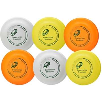 Hyperflite K-10 Competition Standard Dog Disc (6 Pack) - Assorted Floating Frisbee for Dogs - Large ...