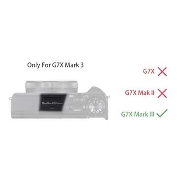 Stylish and Durable Silicone Gel Camera Case for Canon PowerShot G7x Mark III in Gray