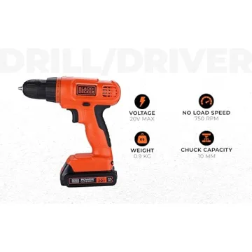 BLACK+DECKER 20V MAX Cordless Drill and 30 Bits Kit