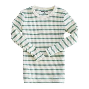 AVAUMA Baby Boys Girls Pajama Set 6M-7T Kids Cute Toddler Snug fit Pjs Cotton Sleepwear (Stripe_Mint JM)