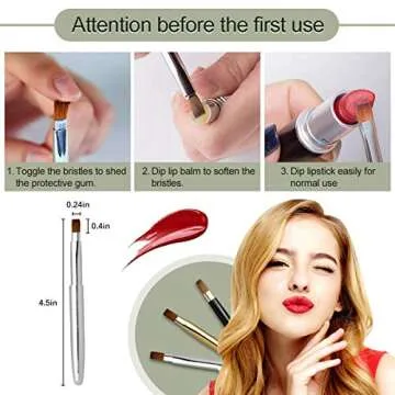 Rownyeon Retractable Lip Brush for Makeup Enthusiasts