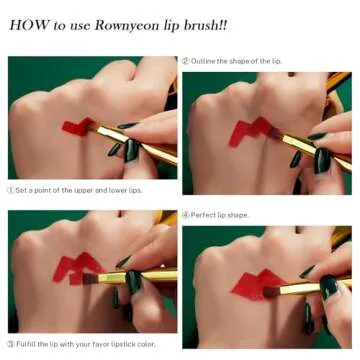Rownyeon Retractable Lip Brush for Makeup Enthusiasts