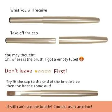 Rownyeon Retractable Lip Brush for Makeup Enthusiasts