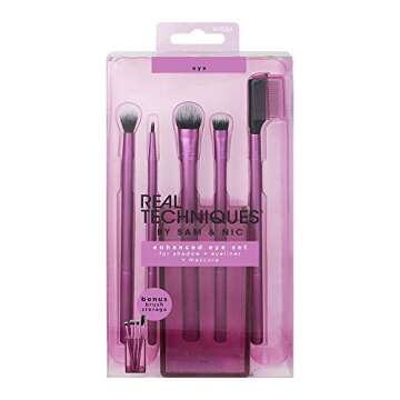 Real Techniques Brush Set (Everyday Essentials, Enhanced Eye, Flawless Base)