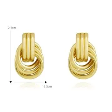 Trendy LKingel Gold Knot Earrings for Women