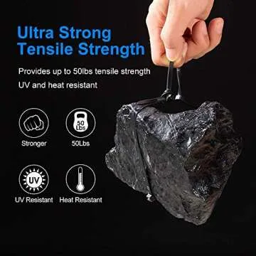 Zip Ties 8 inch Black Zip Ties with 50 Pounds Tensile Strength,Cable Ties,100 Pack, by Tantti Supply