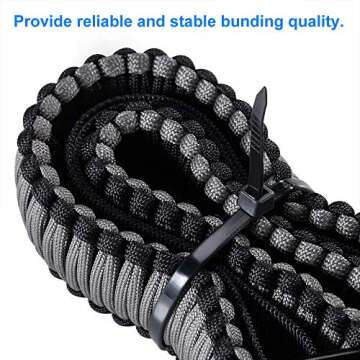 Zip Ties 8 inch Black Zip Ties with 50 Pounds Tensile Strength,Cable Ties,100 Pack, by Tantti Supply