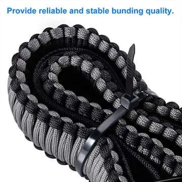Zip Ties 8 inch Black Zip Ties with 50 Pounds Tensile Strength,Cable Ties,100 Pack, by Tantti Supply