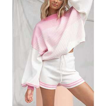 Cozy PEHMEA Women’s 2 Piece Knit Lounge Set
