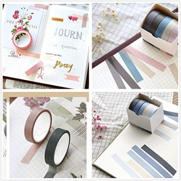 VIVIQUEN 30 Rolls Washi Tape Set in Nature Colors