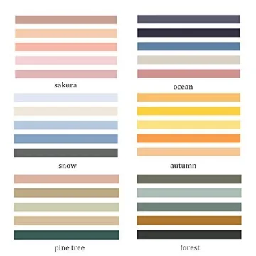 VIVIQUEN 30 Rolls Washi Tape Set in Nature Colors