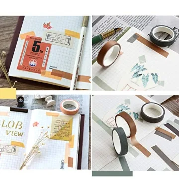 VIVIQUEN 30 Rolls Washi Tape Set in Nature Colors