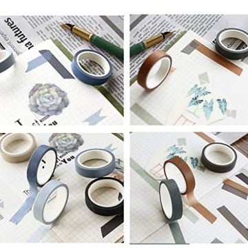 VIVIQUEN 30 Rolls Washi Tape Set in Nature Colors