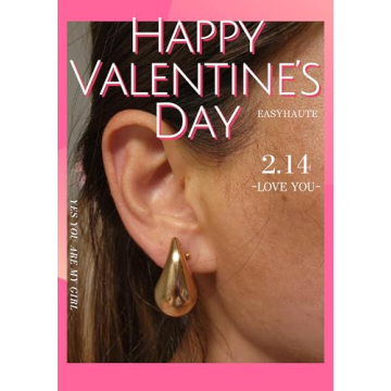 Lightweight Chunky Gold Hoop Earrings Hypoallergenic Women Jewelry