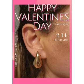 Lightweight Chunky Gold Hoop Earrings Hypoallergenic Women Jewelry