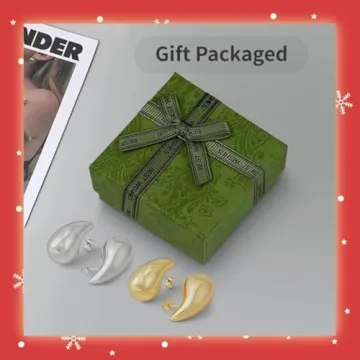 Lightweight Chunky Gold Hoop Earrings Hypoallergenic Women Jewelry