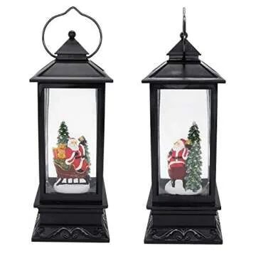 Musical Snow Globe Lantern for Holiday Cheer
