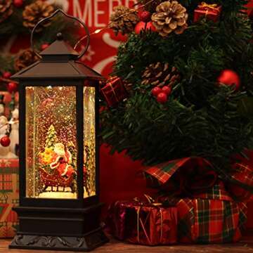 Musical Snow Globe Lantern for Holiday Cheer