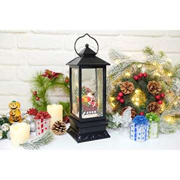 Musical Snow Globe Lantern for Holiday Cheer