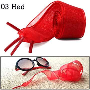 WEGOODZF Satin Ribbon Shoe Laces: 2cm Red Flat Snow Yarn Shoelaces for Women 43 inch - 2Pair