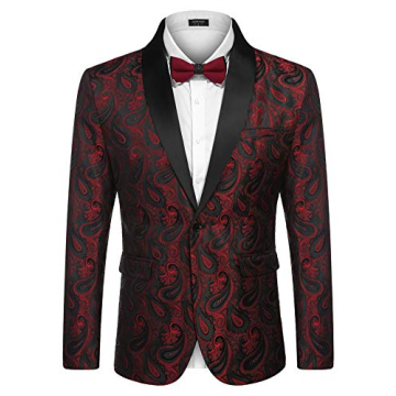 Elevate Your Style with COOFANDY Men's Floral Tuxedo Jacket for Formal Events