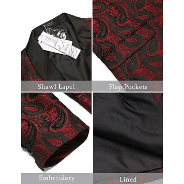 Stylish COOFANDY Floral Tuxedo Jacket for Special Occasions
