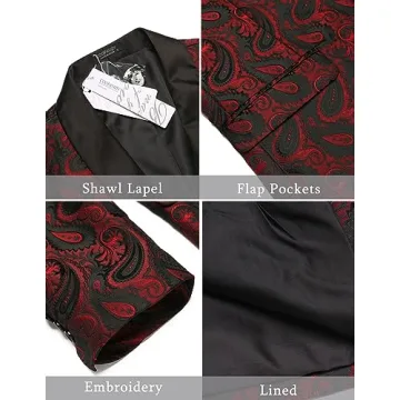 Stylish COOFANDY Floral Tuxedo Jacket for Special Occasions