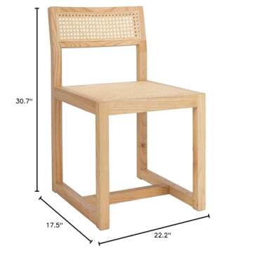 Safavieh Home Bernice Natural and Natural Cane Dining Chair
