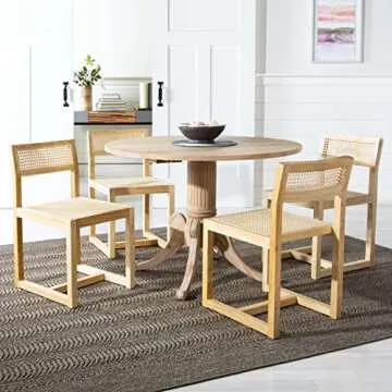 Safavieh Home Bernice Natural and Natural Cane Dining Chair