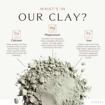 YARELI Bentonite Clay Powder Facial Mask & Detox Bath, Pure Indian Healing Clay, 2lb (32oz)
