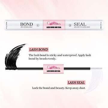 DIY Eyelash Extension Kit, Crislashes Cluster Lashes Kit with 168 PCS 8-16mm Mixed, Thin Band, Lash Bond and Seal, Applicator, Reusable Home Use (KIT 02)