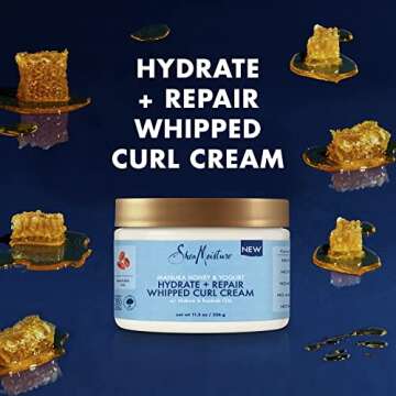 SheaMoisture Hydrate and Repair Moisturizing Curl Cream for Curly Hair Manuka Honey and Yogurt Sulfate Free Curly Hair Cream 11.5 oz