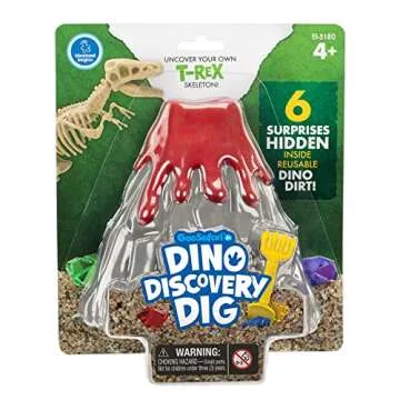 Educational Insights GeoSafari Jr. Dinosaur Discovery Dig T-Rex Fossil Kit, Science Toy, Game for Boys & Girls, Ages 4+