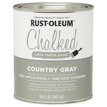 Rust-Oleum Decorative 285141 Ultra Matte Interior Chalked Paint 30 oz, Country Gray, 30 Fl Oz