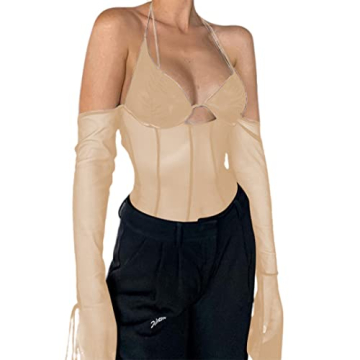 Trendy Remidoo Halter Off The Shoulder Crop Top