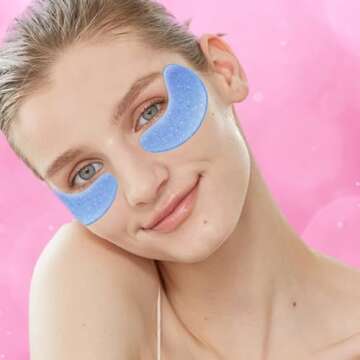 HOYGI Under Eye Patches for Dark Circles, Puffy Eyes & Wrinkles, Collagen Gel Eye Mask with Vitamin C, Hyaluronic Acid Anti-Aging Eye Patches (12 pairs)