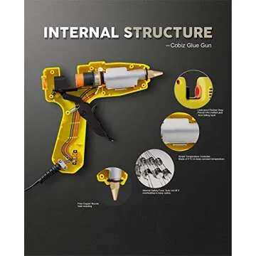 High Temp Cobiz Full Size Glue Gun for Arts & Crafts