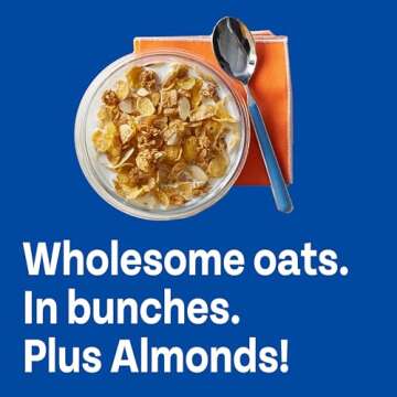 Honey Bunches of Oats with Almonds, Heart Healthy, Low Fat, made with Whole Grain Cereal, 18 Ounce Box