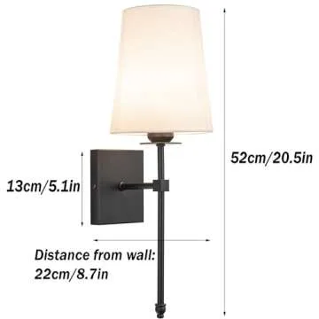 Sleek Battery-Operated Wall Sconce Set with Remote Control